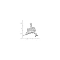 Падвеска-ветразнік белы вялікі (14K) маштаб - Popular Jewelry - Нью-Ёрк