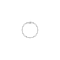 Configuración de anel apilable en bucle branco (14K) - Popular Jewelry - Nova York