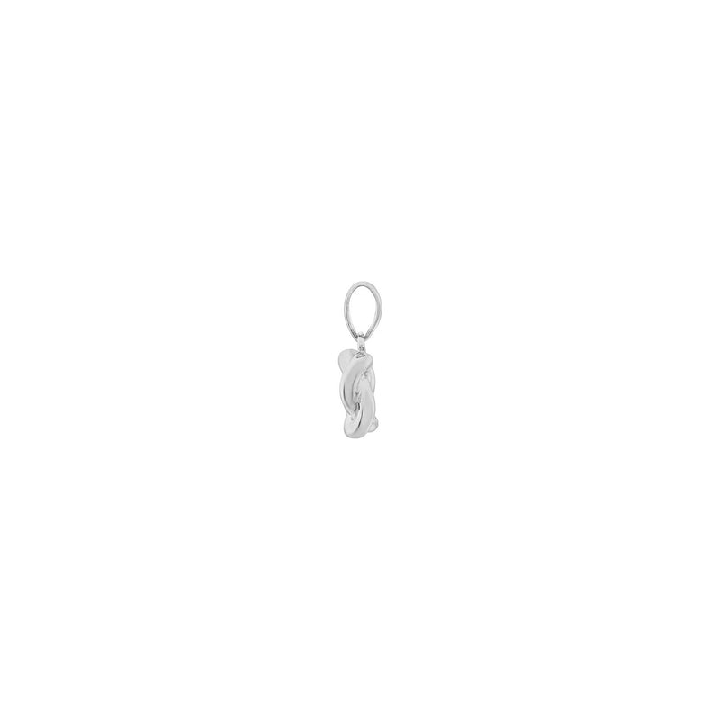 Love Knot Pendant white (14K) side - Popular Jewelry - New York