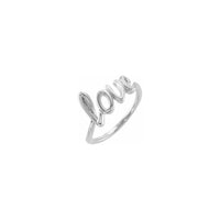 Love Script Letter Ring white (14K) main - Popular Jewelry - New York
