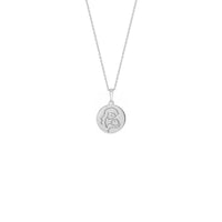 Lovely Mother with Baby Medallion Necklace white (14K) front - Popular Jewelry - New York
