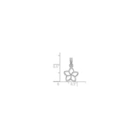 Mini Plumeria Cut Out Pendant (14K) scale - Popular Jewelry - New York