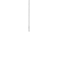 Mini bočna ogrlica s križem bijela (14K) strana - Popular Jewelry - New York