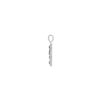 オニキス カボション クロス ペンダント ホワイト (14K) サイド - Popular Jewelry - ニューヨーク