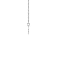 Petite Diamond kryželio karoliai balti (14K) šone - Popular Jewelry - Niujorkas