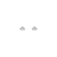 ಪರಾಗಸ್ಪರ್ಶಕ ಬೀ ಸ್ಟಡ್ ಕಿವಿಯೋಲೆಗಳು ಬಿಳಿ (14 ಕೆ) ಮುಂಭಾಗ - Popular Jewelry - ನ್ಯೂ ಯಾರ್ಕ್