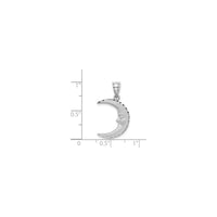 Resting Crescent Moon Pendant white (14K) scale - Popular Jewelry - Nova York