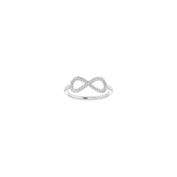 Rope Infinity Ring white (14K) front - Popular Jewelry - New York