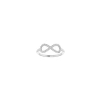 Rope Infinity Ring balta (14K) priekšpuse - Popular Jewelry - Ņujorka