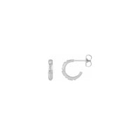 Boucles d'oreilles anneaux chapelet blanc (14K) main - Popular Jewelry - New York