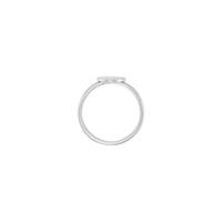 Round Stackable Signet Ring white (14K) setting - Popular Jewelry - New York