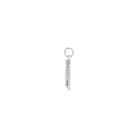 സ്‌നേക്ക് ഓവൽ മെഡൽ പെൻഡന്റ് വെള്ള (14K) വശം - Popular Jewelry - ന്യൂയോര്ക്ക്