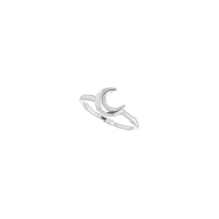 टिल्टेड क्रेसेंट मून स्टॅकेबल रिंग पांढरा (14K) कर्ण - Popular Jewelry - न्यूयॉर्क
