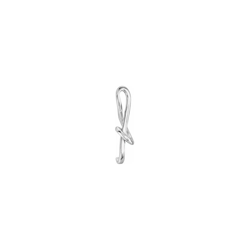 Treble Clef Musical Note Pendant white (14K) side - Popular Jewelry - New York