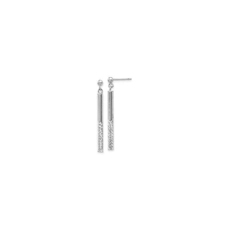 Twinkling Cylinder Dangle Post Earrings white (14K) main - Popular Jewelry - New York