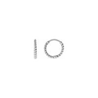 Naušnice od upletenog užeta bijela (14K) glavna - Popular Jewelry - New York