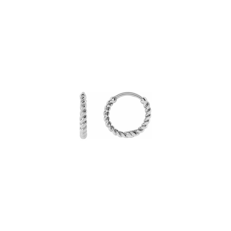 Twisted Rope Earrings white (14K) main - Popular Jewelry - New York