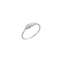 Gandum Stackable Ring putih (14K) utama - Popular Jewelry - New York