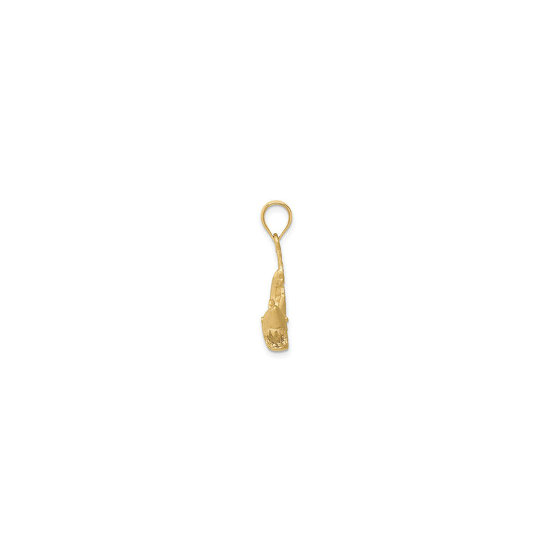 Ferocious Shark Pendant (14K) side - Popular Jewelry - New York
