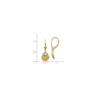 Geltonos spalvos (14K) kabantys šukutės kriauklės auskarai – Popular Jewelry - Niujorkas