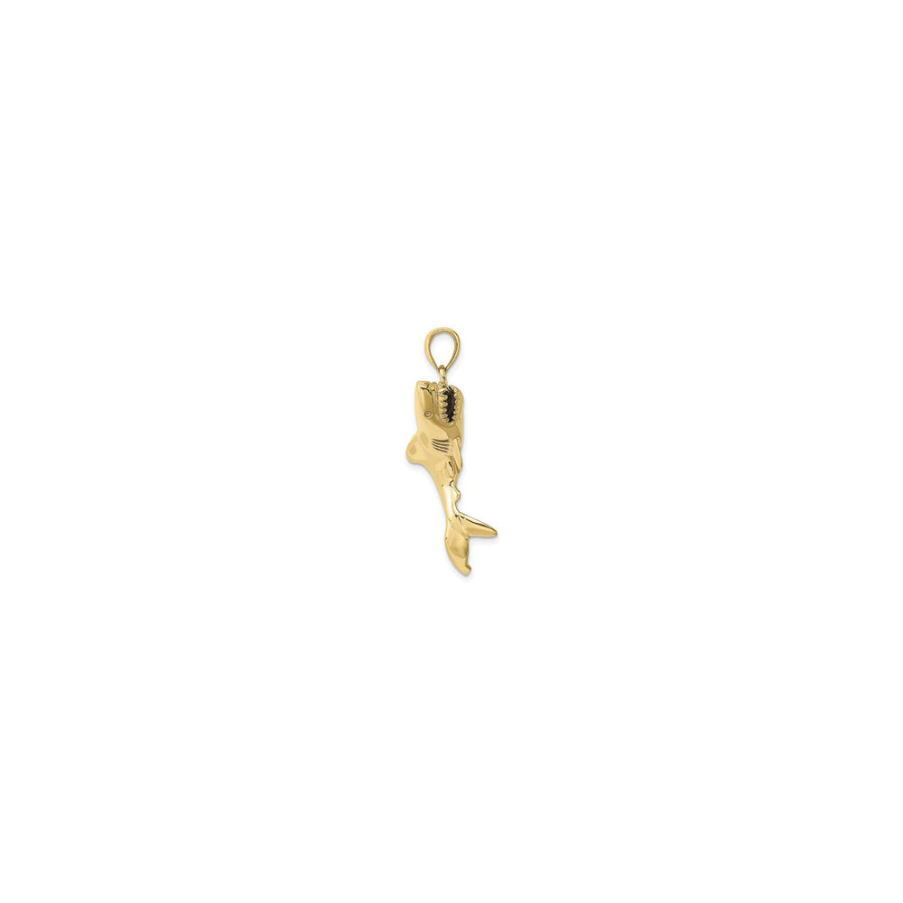 Shark Pendant (14K) side - Popular Jewelry - New York