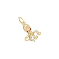 Octopus with Stones Eyes Charm yellow (14K) main - Popular jewelry - New York