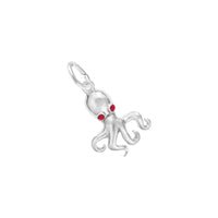 Octopus with Stones Eyes Charm white (14K) main - Popular jewelry - New York