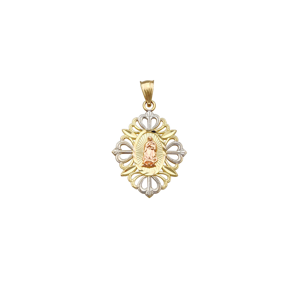 Tricolor Virgin Mary Pendant (14K) Popular Jewelry New York