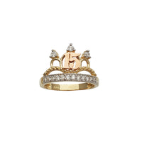 15 Joer Gebuertsdag Kroun-Tiara Ring (14K) Popular Jewelry New York