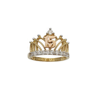 Anell de corona-tiara d'aniversari de 15 anys (14K) Popular Jewelry nova York