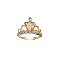 Tricolor Virgin Mary Crown-Tiara Ring (14K)