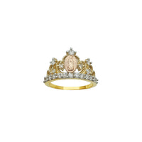 Tricolor Virgin Mary Crown-Tiara Ring (14K)