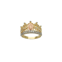 Tricolor Virgin Mary Crown-Tiara Ring (14K)