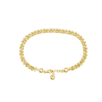 Zirconia Leaf Fancy Bracelet (14K)