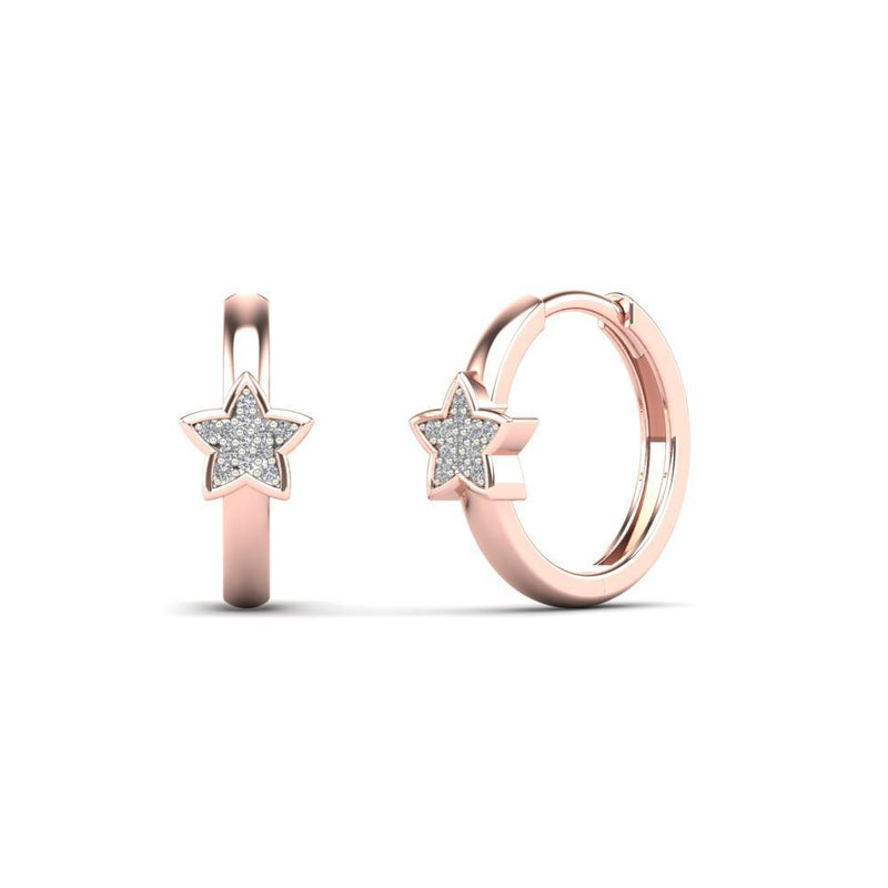 Star Huggie Diamond Earring (14K)