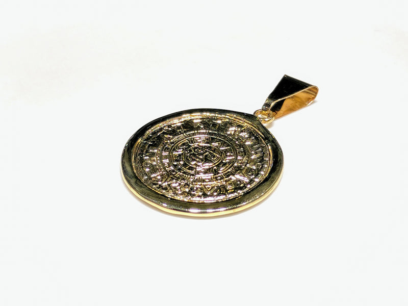 Ancient Aztec Calendar Medallion Pendant