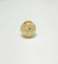 Pave Round CZ Ball pendant (14K) - Popular Jewelry - New York