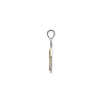Tropical Palm Tree Circle Pendant (14K)