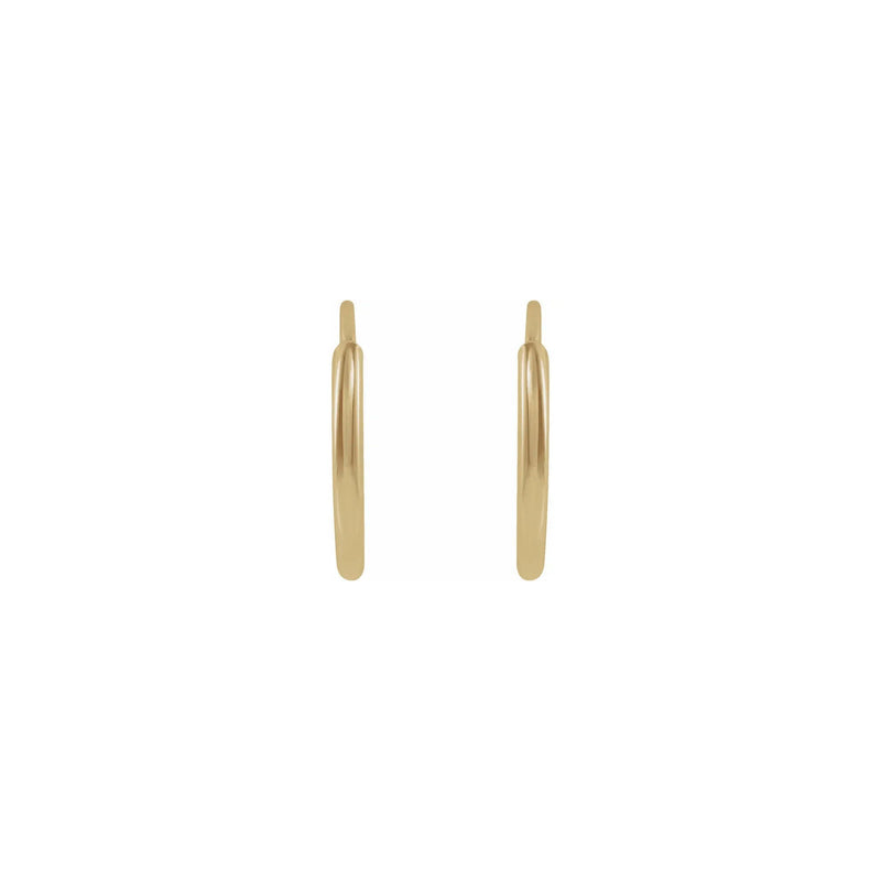 10 mm Flexible Endless Huggie Hoop Earrings (14K) side - Popular Jewelry - New York