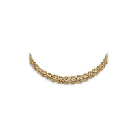 10 mm Graduated Flat Byzantine Necklace (14K) atubangan -  Popular Jewelry - New York