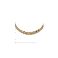 Kalung Bizantium Datar Lulus 10 mm (14K) skala -  Popular Jewelry - York énggal
