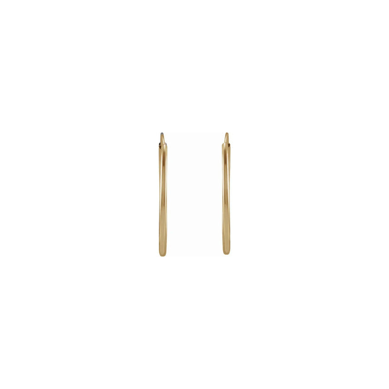 20 mm Flexible Endless Huggie Hoop Earrings (14K) side - Popular Jewelry - New York