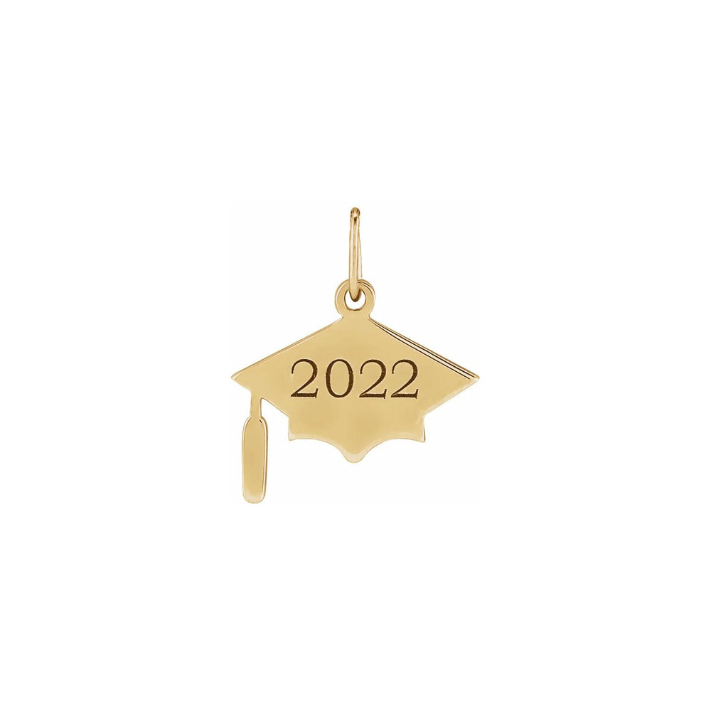 2022 Graduation Cap Pendant (14K) front - Popular Jewelry - New York
