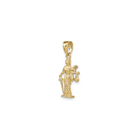 3-D Lady of Justice with Moveable Scales Pendant (14K) diagonal - Popular Jewelry - Nûyork