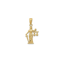 3-D Lady of Justice ea nang le Moveable Scales Pendant (14K) ka pele - Popular Jewelry - New york