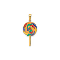 3D Colorful Lollipop Pendant (14K) back - Popular Jewelry - New York