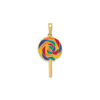 3D Colorful Lollipop Pendant (14K) front - Popular Jewelry - New York