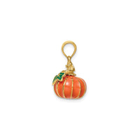 3D Enameled Pumpkin Charm (14K) ጎን - Popular Jewelry - ኒው ዮርክ
