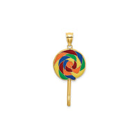 3D Multicolor Lollipop Pendant (14K) back - Popular Jewelry - New York