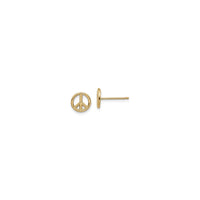 3D miera zīmju auskari (14K) galvenie — Popular Jewelry - Ņujorka